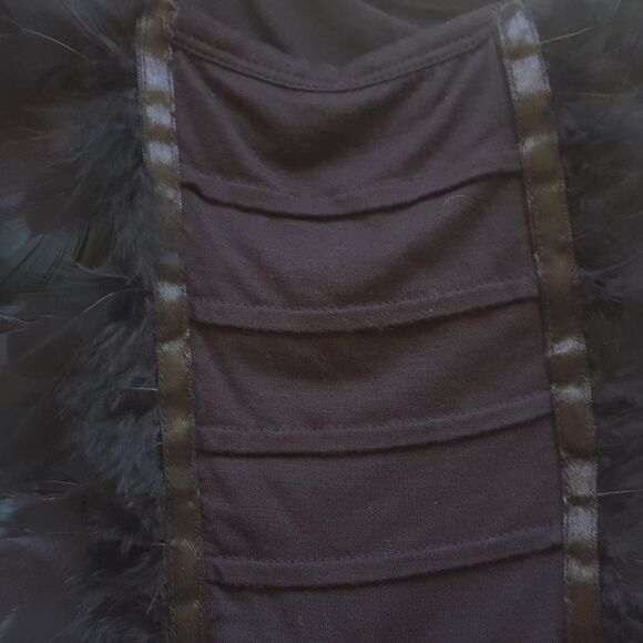 Women’s New One Shoulder Feather Mini Dress XS 4 - Picture 3 of 8